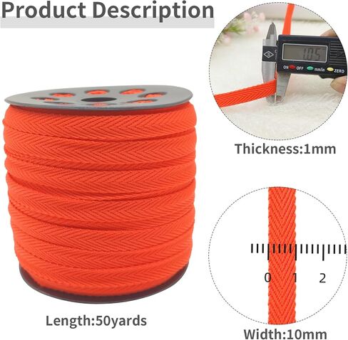 Red Twill Tape Ribbon 3/8" x 50yd for Sewing in Kuwait