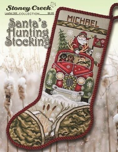 مجموعة Stoney Creek Santa's Hunting Stocking (Listlet 366) Cross Stitch نمط in Saudi Arabia