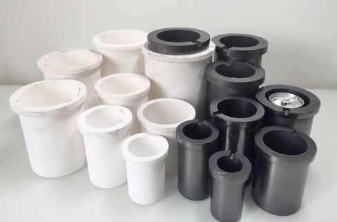OTOOLWORLD 99.9% Pure Graphite Crucible Metal Melting Gold Silver Scrap Casting Ingot Mould (5kg Graphite Crucible) in Kuwait