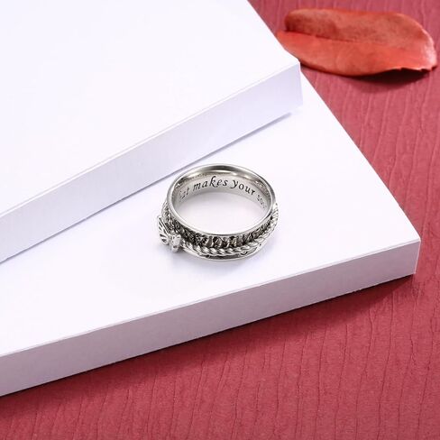 Butterfly Dragonfly Fidget Ring 925 Sterling Silver Anxiety Spinner Rings Relief Stress for Women Daughter Mom in Kuwait