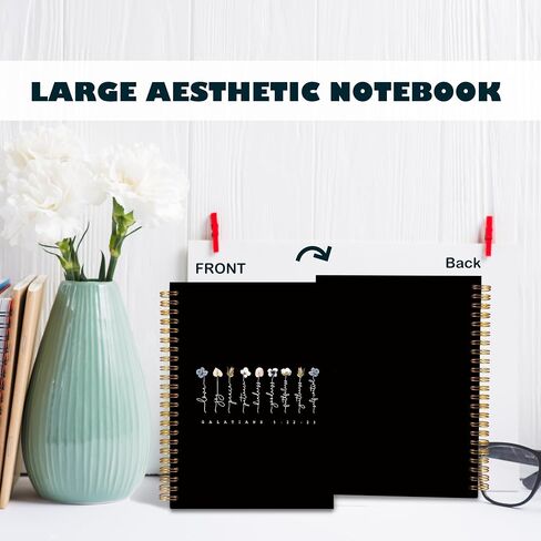BearCake Boho Floral Christian Notebook Journal, Christian Gifts for Women, Bible Notebooks for Note Taking, Bible Journaling Notebook, Where the Jesus Hardcover Spiral Notebook 5.5x8.3 in Saudi Arabia