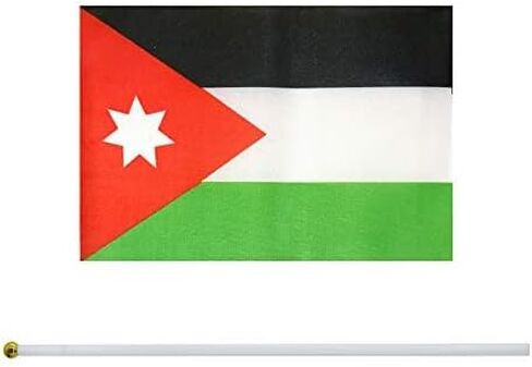 25 حزمة يدوية عقدت علم صغير صغير العلم الأردن العلم الأردن العلم العلم جولة العلم العلوي الوطني ، مستلزمات زخارف الحفلات للسيرش ، كأس العالم ، أحداث المهرجان ، المهرجان الدولي in Kuwait