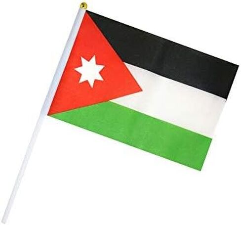 25 حزمة يدوية عقدت علم صغير صغير العلم الأردن العلم الأردن العلم العلم جولة العلم العلوي الوطني ، مستلزمات زخارف الحفلات للسيرش ، كأس العالم ، أحداث المهرجان ، المهرجان الدولي in Kuwait