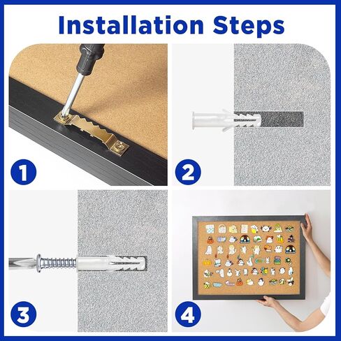 لوحة دبوس ، 12 '' × 16 '' لوحة الفلين دبوس ، منظم دبوس معلق على الحائط ، شاشة دبوس البصف طية ، أسود in Kuwait