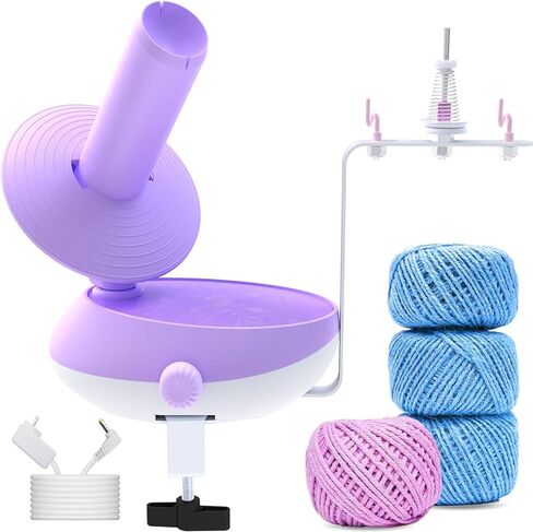 DAFENCHI Yarn Winder, Electric Yarn Winder That Can Work with Yarn Swift, Automatic Large Yarn Ball Winder for Crocheting, Speed Adjustable Yarn Spinner for Yarn Winding, Easy to Use Yarn Cake Winder in Kuwait