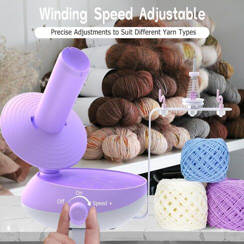 DAFENCHI Yarn Winder, Electric Yarn Winder That Can Work with Yarn Swift, Automatic Large Yarn Ball Winder for Crocheting, Speed Adjustable Yarn Spinner for Yarn Winding, Easy to Use Yarn Cake Winder in Kuwait