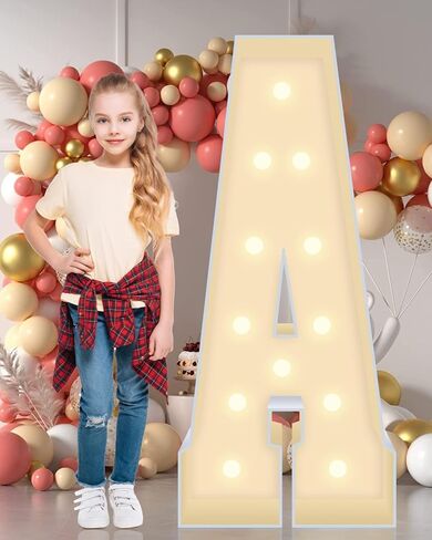 Multifunctional 4FT Marquee Numbers, corrugated plastic board, Quick Assembly in 5 Minutes Without Tools, for party decoration, disassembled into blank yard signs, Poster Board (Letters S) in Saudi Arabia