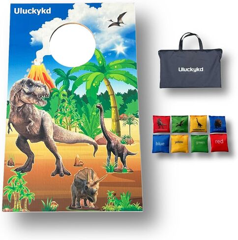 Sports 1.6 ‘*1 'مجموعة لعبة Cornhole Outdoor ، خيارات الخشب الطبيعي مع حقيبة الحمل المدرجة - مثالية للبناء الخلفي والشاطئ والداخلية والأفكار الوهمية لـ 3 4 4 سنوات من الأطفال. in Saudi Arabia