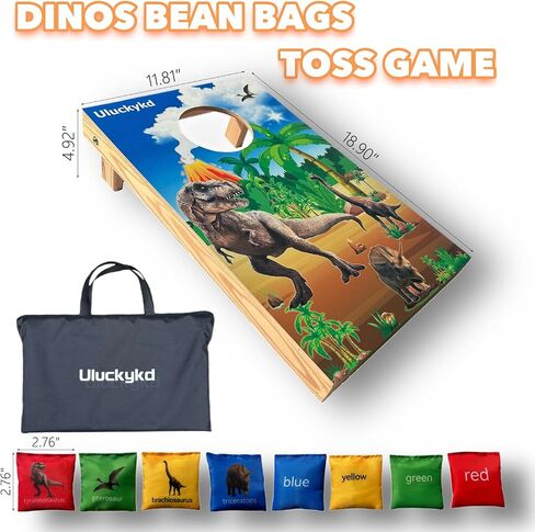 Sports 1.6 ‘*1 'مجموعة لعبة Cornhole Outdoor ، خيارات الخشب الطبيعي مع حقيبة الحمل المدرجة - مثالية للبناء الخلفي والشاطئ والداخلية والأفكار الوهمية لـ 3 4 4 سنوات من الأطفال. in Saudi Arabia