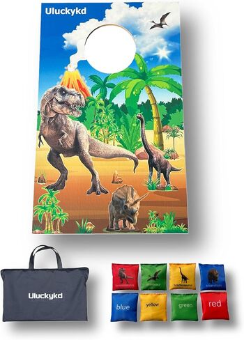 Sports 1.6 ‘*1 'مجموعة لعبة Cornhole Outdoor ، خيارات الخشب الطبيعي مع حقيبة الحمل المدرجة - مثالية للبناء الخلفي والشاطئ والداخلية والأفكار الوهمية لـ 3 4 4 سنوات من الأطفال. in Saudi Arabia