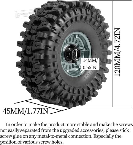 1.9" Beadlock rc Wheels and Tires for 1/10 RC Crawler TRX4 TRX6 SCX10 90046 AXI03007 VS4-10 Gen8 MST CFX D90,Aluminium 1.9 Beadlock Wheels 1.9 Beadlock Tires RC Tires,4pcs,Titanium Rainbow in Saudi Arabia
