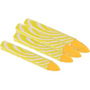 PATIKIL Lumber Marking Crayons, 6 Pack 4"x0.55" Hex Wax Tire Marker Crayons Yellow