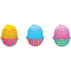 Schylling NeeDoh Chicka DeeDoos Stress Squeeze Toys 3 Pack Assorted Colors