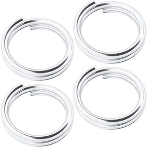 4 Pcs 925 Sterling Silver Split Jump Ring, 6mm Small Key Rings, Open Connector Bracelet Necklace Charm Wedding Valentines Mothers Jewelry Decoration