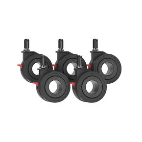 Enso Motion Office Chair Replacement Caster Wheels, 70 Rokku Mu Series - Grey (Set of 5)