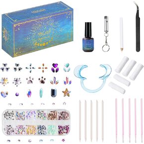 MK Orbit Tooth Gem Kit, DIY Teeth Jewelry Multiple Colors Crystals, 360PCS Professional Teeth Gem Stones, Tooth Gems Decoration Starter Kit,Teeth Gems Kit with Tweezers