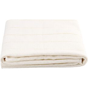 KINJOEK 2 Pack 59x59 Inch White Tufting Cloth with Marked Lines, Primary Large Punch Needle Tufting Fabric, Weave Cloth for DIY RugCrafts