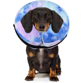 Inflatable Dog Recovery Collar, Dog Cone Collar for After Surgery, Prevent Dogs from Biting & Scratching Wound E-Collars to Help with Healing Soft Pet Recovery Collar Does