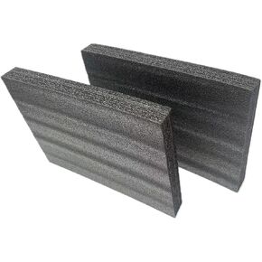 2Pcs Polyethylene Foam，16" x 12" x 1.5" Polyethylene Foam Sheet Black Customizable Thick Foam Inserts for Packing Cases Gun Storage Packing and Crafts Polyethylene Foam Pad