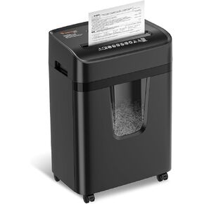 Bonsaii 12-Sheet Paper Shredder, 30 Minutes Shredders for Home Office Use, Micro-Cut Small Office Shredder with 5.5 Gallons/P-4 High Security (C282-B)