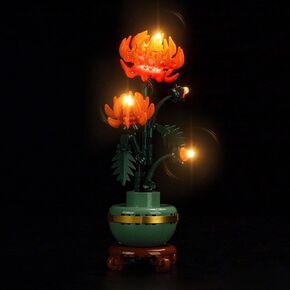 Light Compatible with Lego 10368 Chrysanthemums Botanical Collection - No Models Only Light, Lighting Accessories Compatible with Lego 10368 Chrysanthemum Icons Flowers, No Lego Model