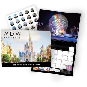 WDW Magazine 2025 Wall Calendar - With Bonus Trip Planning and Celebration Stickers for Disney World, Disneyland, Disney Cruise, Birthdays