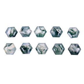 4pcs ، 7x7 × 4mmm الطحالب الطحالب العقيق hexagon شكل خطوة القطع الأحجار الكريمة الكثير ، المجوهرات صنع الأحجار الكريمة الفضفاضة ، المعادن المصقولة ، DIY ، غلاف الأسلاك ، شفاء البلورات ، صفقة الأحجار الكبرى السائبة