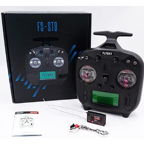 Flysky FS-ST8 2.4GHz 10CH ANT RGB Assistant 3.0 Radio Transmitter with SR8 Receiver for RC Drone Airplane Car Boat (Standard Version)