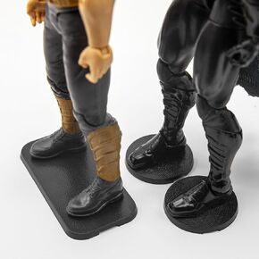 EBCO 50Pcs Mix Plastic Black Stand Bases 32mm for Most 6 inch Action Figure Such as Marvel Legends /DC/ Gi Joe/ Motu Toy