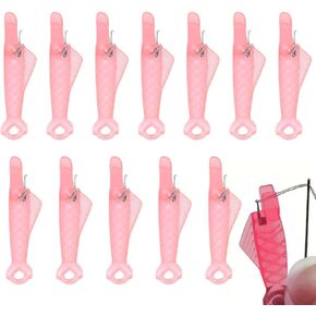 12Pcs Fish Mouth Sewing Machine Needle Threader,Automatic Sewing Needle Threader,Simple Needle Threader,Quick Sewing Threader Needle Tool for DIY Sewing Machine,Pink