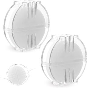 2PCS Thread Wax for Hand Sewing, Sewing Wax for Thread, Thread Conditioner, Beeswax Thread Conditioner with Plastic Box, Wax Round Thread Holders Embroidery Wax Sewing Supplies