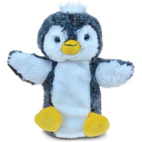 DolliBu Penguin Plush Hand Puppet for Kids - Soft Stuffed Animal Hand Puppet Toy for Puppet Show Games Puppet Theaters for Kids, Adult Cute Puppets Educational Toy to Teach Children & Toddlers