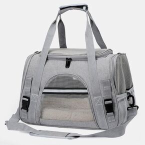 Pet Carrier Airline Approved Pet Carrier for Small Dogs, Medium Cat Small Cat, Small Airline Approved Cat Pet Travel Carrier(Grey)