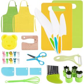 Kitchen Tools Set - 30 Pieces Educational Toys for 3-9 Year Old Boys and Girls for Toddlers and Kids Aged 3-9