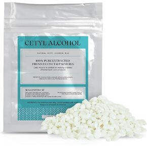 Cetyl Alcohol -100% Pure Extracted from Coconut & Palm Oils - Great for DIY Projects - Premium Granules Cetyl Alcohol for Soaps and More - Soap Making Supplies - 15OZ