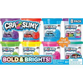 CRA-Z-Slimy Bold & Brite 8 Count ، Collection و Colorful Premade Slime ، Age 6 and Up