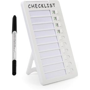 2pcs Dry Erase Chore Chart, Standable Whiteboard Checklist Board, Chore Chart for Kids Routine Chart with Two Markers (Standable)