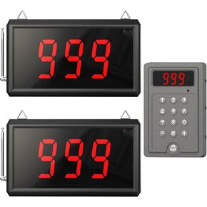 Wireless Calling System Restaurant Pager System Take A Number Display Number Calling System Queue Management Loud Speakers System 2 3-Digit Display Voice Call Host 1 Number Caller Pagers Hospital