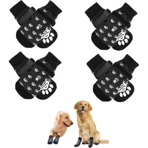 Anti-Slip Dog Socks Provide Excellent Grip, Protect Paws On Hardwood Floors, Prevent Slipping, Prevent Licking of Paws and Prevent Furniture Scratches - Large