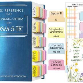 Index Tabs for DSM-5-TR Desk Reference, 85 Printed DSM-V-TR Tabs, 90 Tabs in Total, with Alignment Guide & Disorders Description Sheet for The Diagnostic and Statistical Manual of Mental Disorders