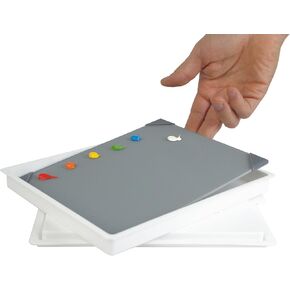New Wave POSH Glass Paint Palette & Masterson Sta-Wet Handy Palette 6.75"x8.4" Set - Tempered Glass Palette for Painting & Airtight Sta-Wet Palette to Keep Paint Fresh - Made in USA (Grey)