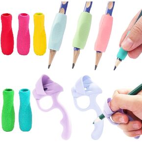 Pencil Grips for Kids Handwriting,10 Pack Pencil Grippers Holder Posture Correction for Preschooler Training, Soft Silicone Foam Pen Writing Aid Tool for Preschooler Kids Students