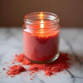 Pearl Sand Wax Scented Candle - Red, 16oz/454g, 15 Cotton Wicks, Eco-Friendly & Non-Toxic Refillable Sand Wax, Long-Lasting Fragrance, Ideal for DIY & Cozy Home Decor