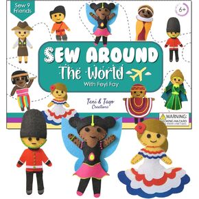 Teni & Tayo Sew Around The World: A Beginners Sewing & Doll Making Craft Kit | Educational | Kids 6 to 12 | World Cultures