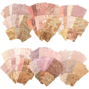 168 Sheets Scrapbook Paper, 6 Pack Embossed&Textured Paper Assorted Set, Vintage Scrapbook Paper Mix for Scrapbooking Junk Journal Journaling Supplies DIY Materials Collage