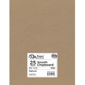 Chipboard 8.5x11 2X Heavy 85pt 25pcPk Natural