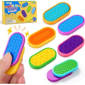 Fidget Toys Kids Magnetic Slider, ADHD Sensory Toys Magnet Push Slider for Classroom Prizes Office Relieve Stress Anxiety, Autism Calming, Small Fidgets Adults Desk Toys