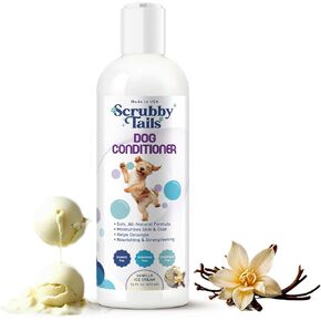 Natural Dog Conditioner, Vanilla Ice Cream Scent, 16 oz, Made in USA