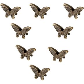 8 Pcs Butterfly Metal Binder Clips Butterfly Metal Paper Clip Butterfly Shaped Binder Clips Vintage Book Page Hold Notebook Accessories Decorative Clips for Home Office