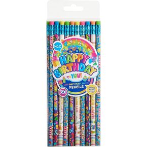 Cra-Z-Art Pencils, Assorted Happy Birthday Designs, Pack Of 30 Pencils